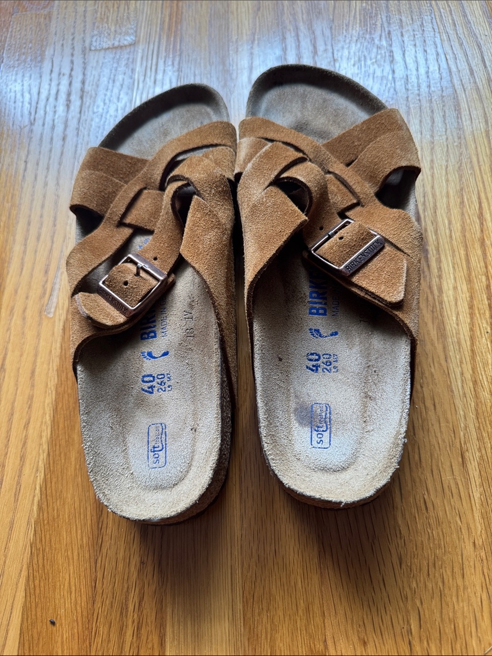 Birkenstocks Lugano Crisscross Sandals. Color: Mink - Picture 5 of 8